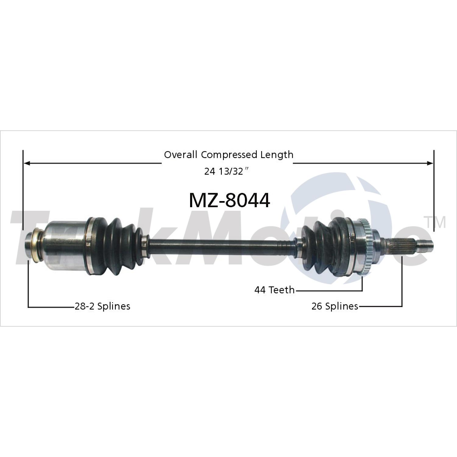 TrakMotive MZ8044 CV Axle Shaft product image 1 of 3