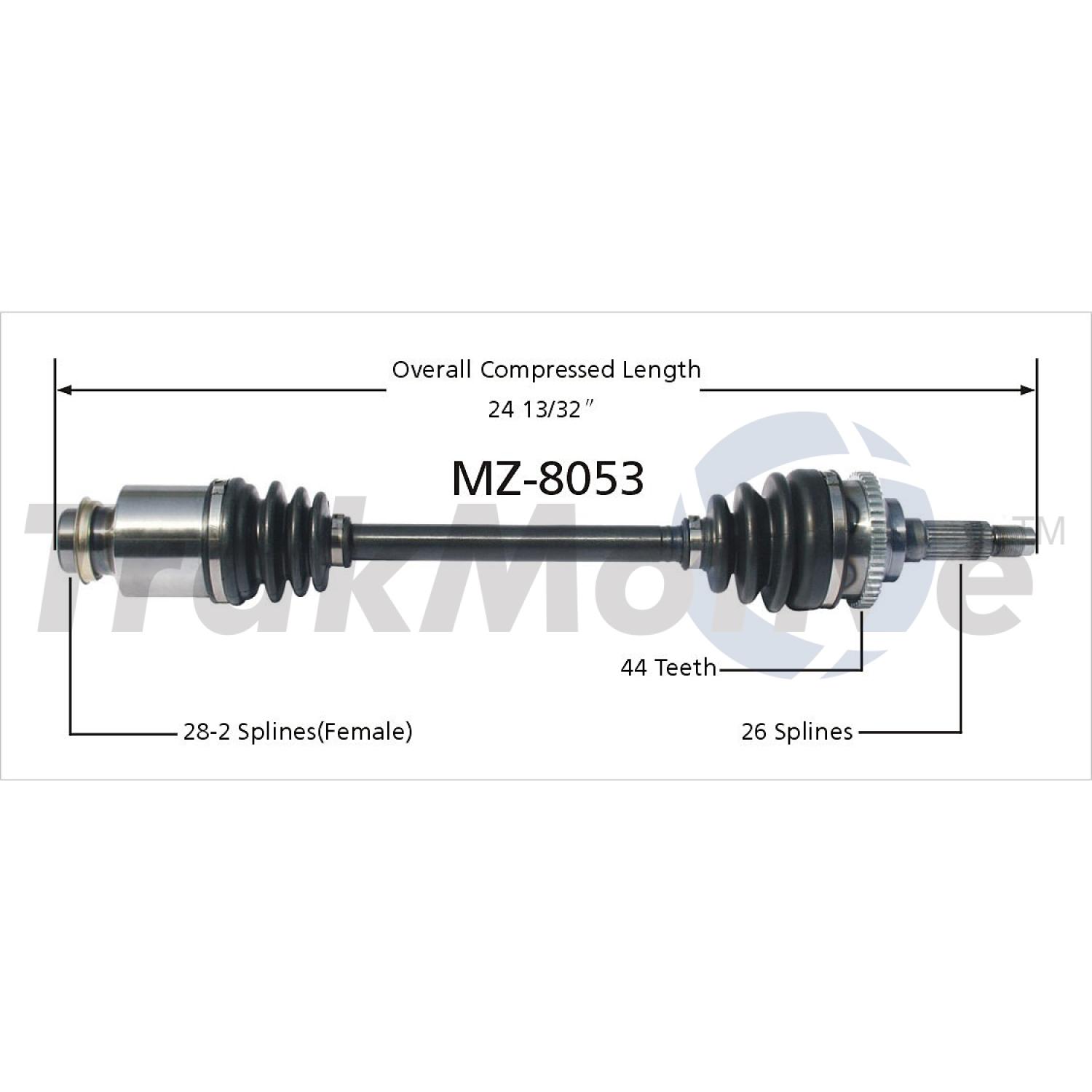 TrakMotive MZ8053 CV Axle Shaft product image 1 of 3