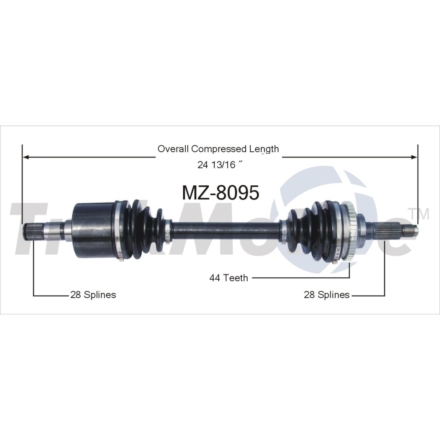 TrakMotive MZ8095 CV Axle Shaft product image 1 of 3