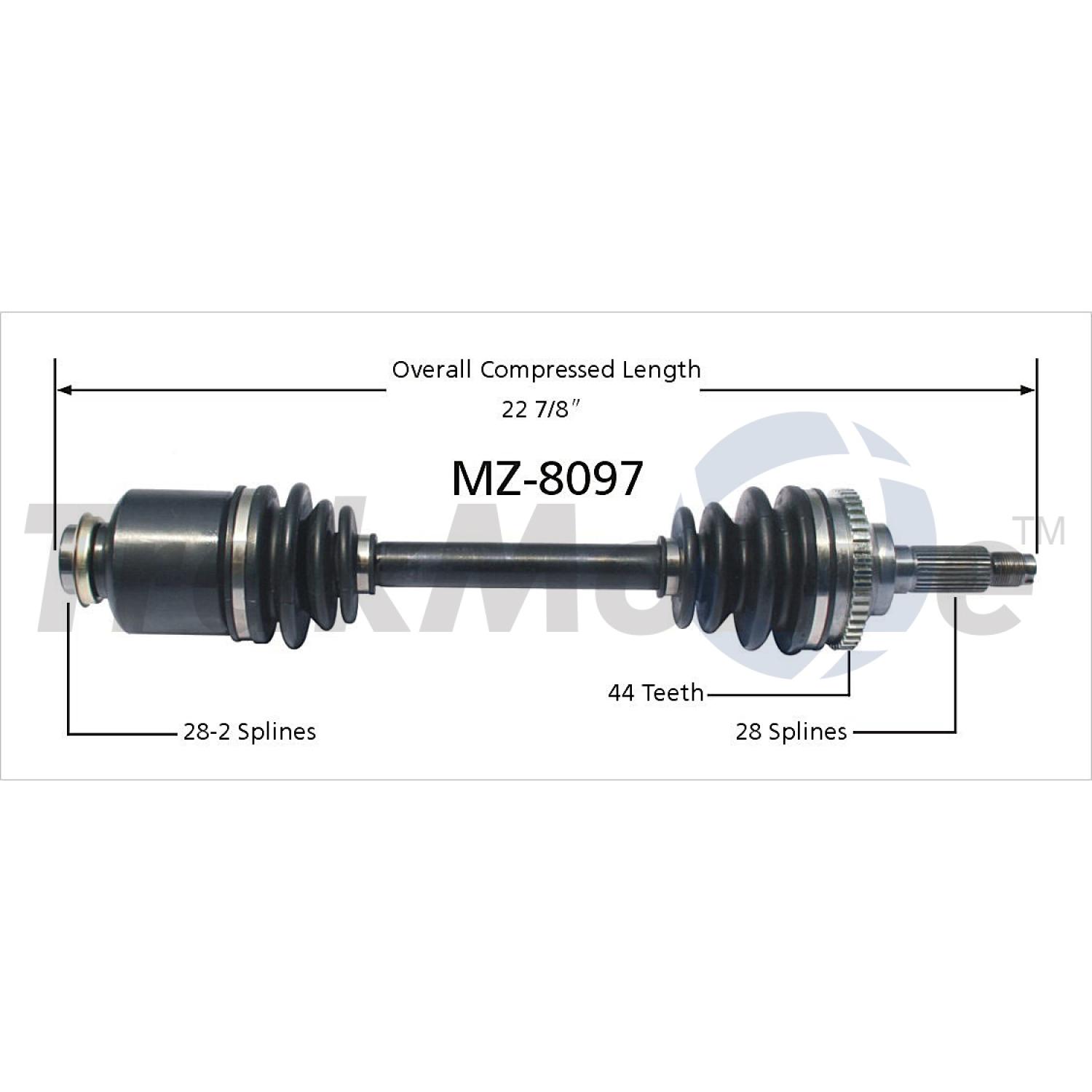 TrakMotive MZ8097 CV Axle Shaft product image 1 of 3