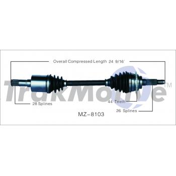 TrakMotive MZ8103 CV Axle Shaft product image 1 of 3