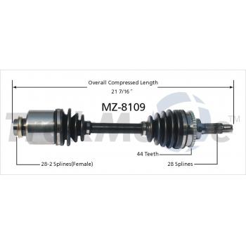 TrakMotive MZ8109 - CV Axle Shaft TrakMotive MZ8109 CV Axle Shaft product image 1 of 3