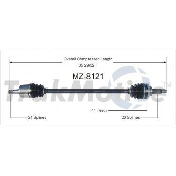 TrakMotive MZ8121 CV Axle Shaft product image 1 of 3