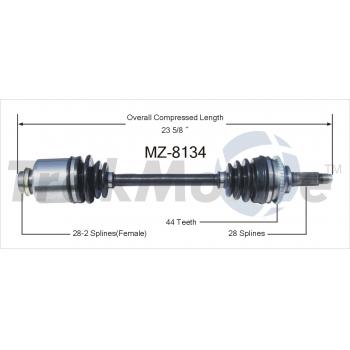 TrakMotive MZ8134 CV Axle Shaft product image 1 of 3
