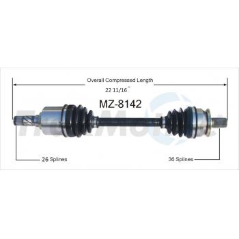 TrakMotive MZ8142 CV Axle Shaft product image 1 of 3