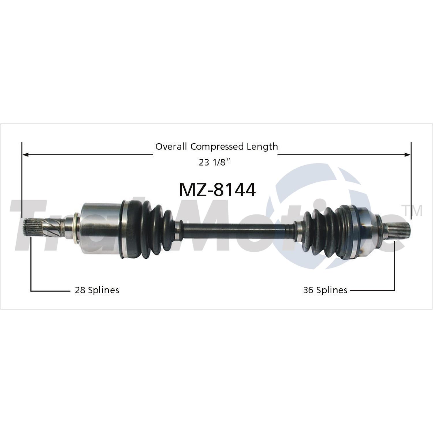 TrakMotive MZ8144 - CV Axle Shaft TrakMotive MZ8144 CV Axle Shaft product image 1 of 3