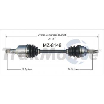 TrakMotive MZ8148 CV Axle Shaft product image 1 of 3
