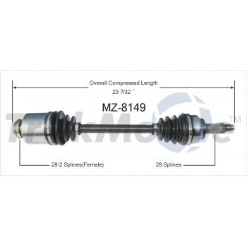 TrakMotive MZ8149 - CV Axle Shaft TrakMotive MZ8149 CV Axle Shaft product image 1 of 3