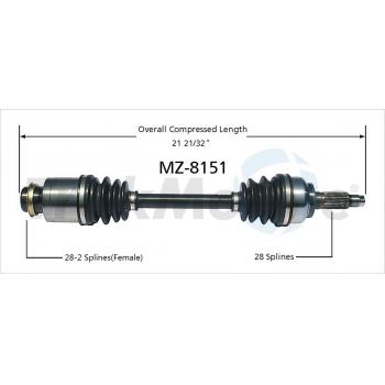 TrakMotive MZ8151 - CV Axle Shaft TrakMotive MZ8151 CV Axle Shaft product image 1 of 3