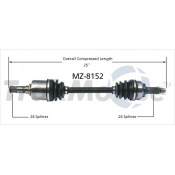 TrakMotive MZ8152 - CV Axle Shaft TrakMotive MZ8152 CV Axle Shaft product image 1 of 3