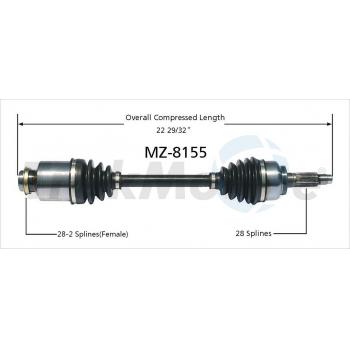 TrakMotive MZ8155 CV Axle Shaft product image 1 of 3