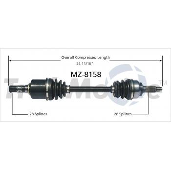 TrakMotive MZ8158 CV Axle Shaft product image 1 of 3