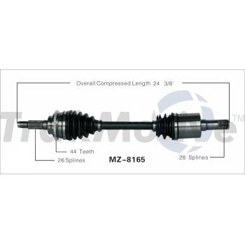 TrakMotive MZ8165 CV Axle Shaft product image 1 of 3