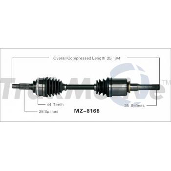 TrakMotive MZ8166 - CV Axle Shaft TrakMotive MZ8166 CV Axle Shaft product image 1 of 3