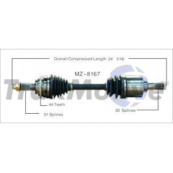 TrakMotive MZ8167 CV Axle Shaft product image 1 of 3