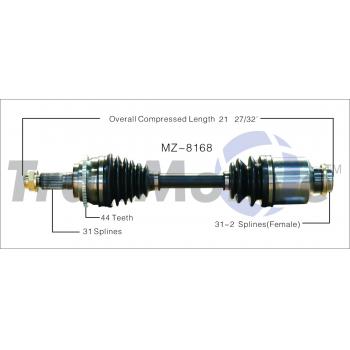 TrakMotive MZ8168 CV Axle Shaft product image 1 of 3
