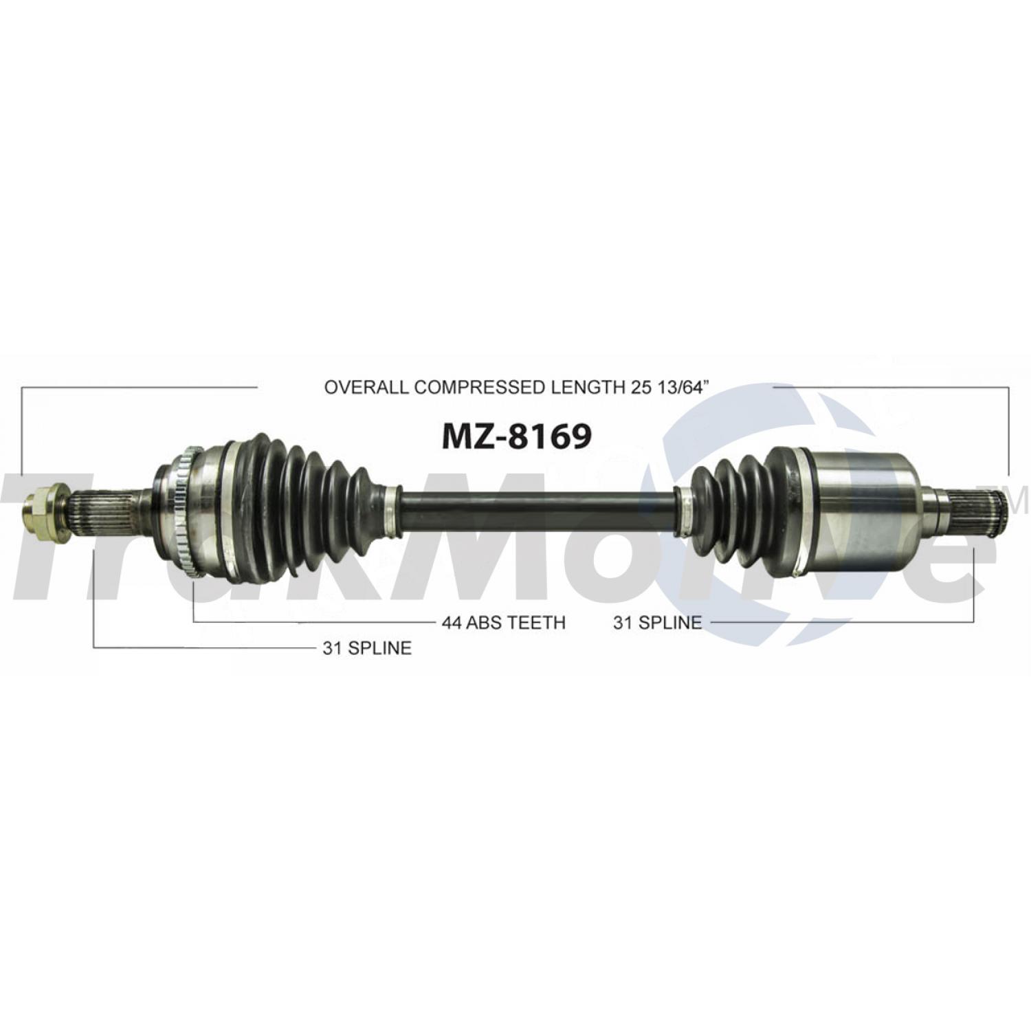 TrakMotive MZ8169 CV Axle Shaft product image 1 of 3