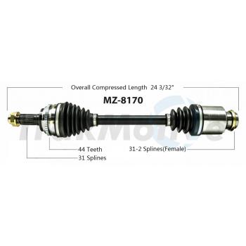 TrakMotive MZ8170 CV Axle Shaft product image 1 of 3
