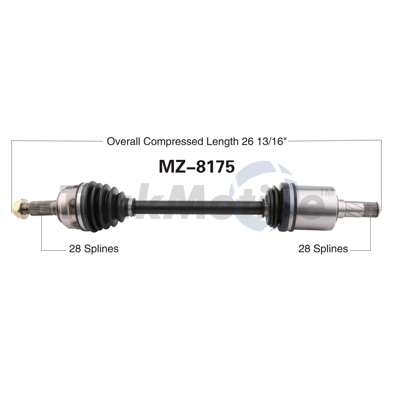 TrakMotive MZ8175 CV Axle Shaft product image 1 of 3