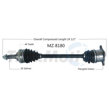 TrakMotive MZ8180 CV Axle Shaft product image 1 of 3