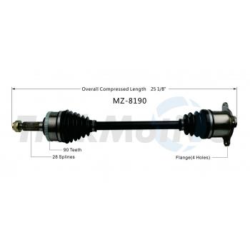 TrakMotive MZ8190 CV Axle Shaft product image 1 of 3
