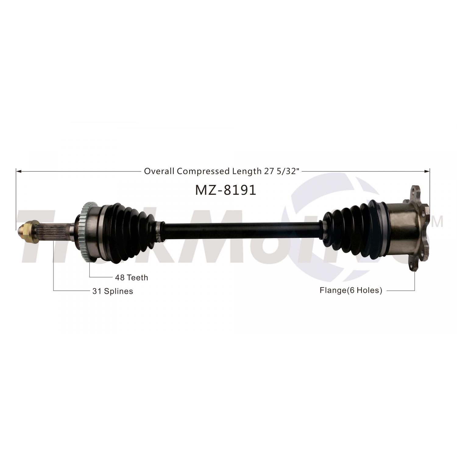 TrakMotive MZ8191 CV Axle Shaft product image 1 of 3