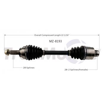 TrakMotive MZ8193 CV Axle Shaft product image 1 of 3