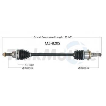 TrakMotive MZ8205 CV Axle Shaft product image 1 of 3