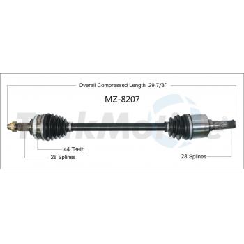 TrakMotive MZ8207 - CV Axle Shaft TrakMotive MZ8207 CV Axle Shaft product image 1 of 3