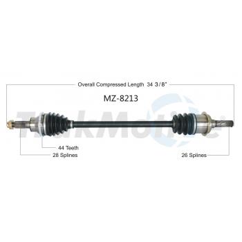 TrakMotive MZ8213 CV Axle Shaft product image 1 of 3