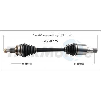 TrakMotive MZ8225 CV Axle Shaft product image 1 of 3