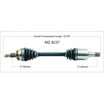 TrakMotive MZ8237 CV Axle Shaft product image 1 of 3