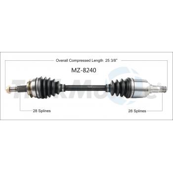 TrakMotive MZ8240 - CV Axle Shaft TrakMotive MZ8240 CV Axle Shaft product image 1 of 3