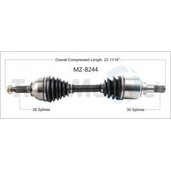 TrakMotive MZ8244 - CV Axle Shaft TrakMotive MZ8244 CV Axle Shaft product image 1 of 3