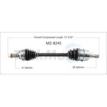 TrakMotive MZ8245 CV Axle Shaft product image 1 of 3