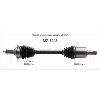 TrakMotive MZ8248 - CV Axle Shaft TrakMotive MZ8248 CV Axle Shaft product image 1 of 3