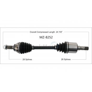 TrakMotive MZ8252 CV Axle Shaft product image 1 of 3