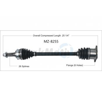 TrakMotive MZ8255 CV Axle Shaft product image 1 of 3