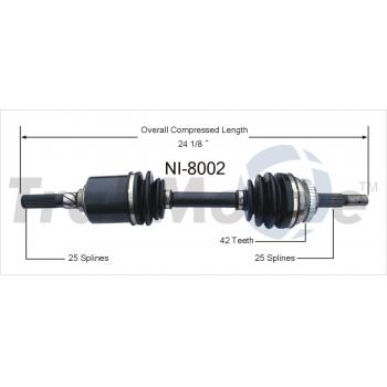 TrakMotive NI8002 CV Axle Shaft product image 1 of 3