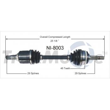 TrakMotive NI8003 CV Axle Shaft product image 1 of 3
