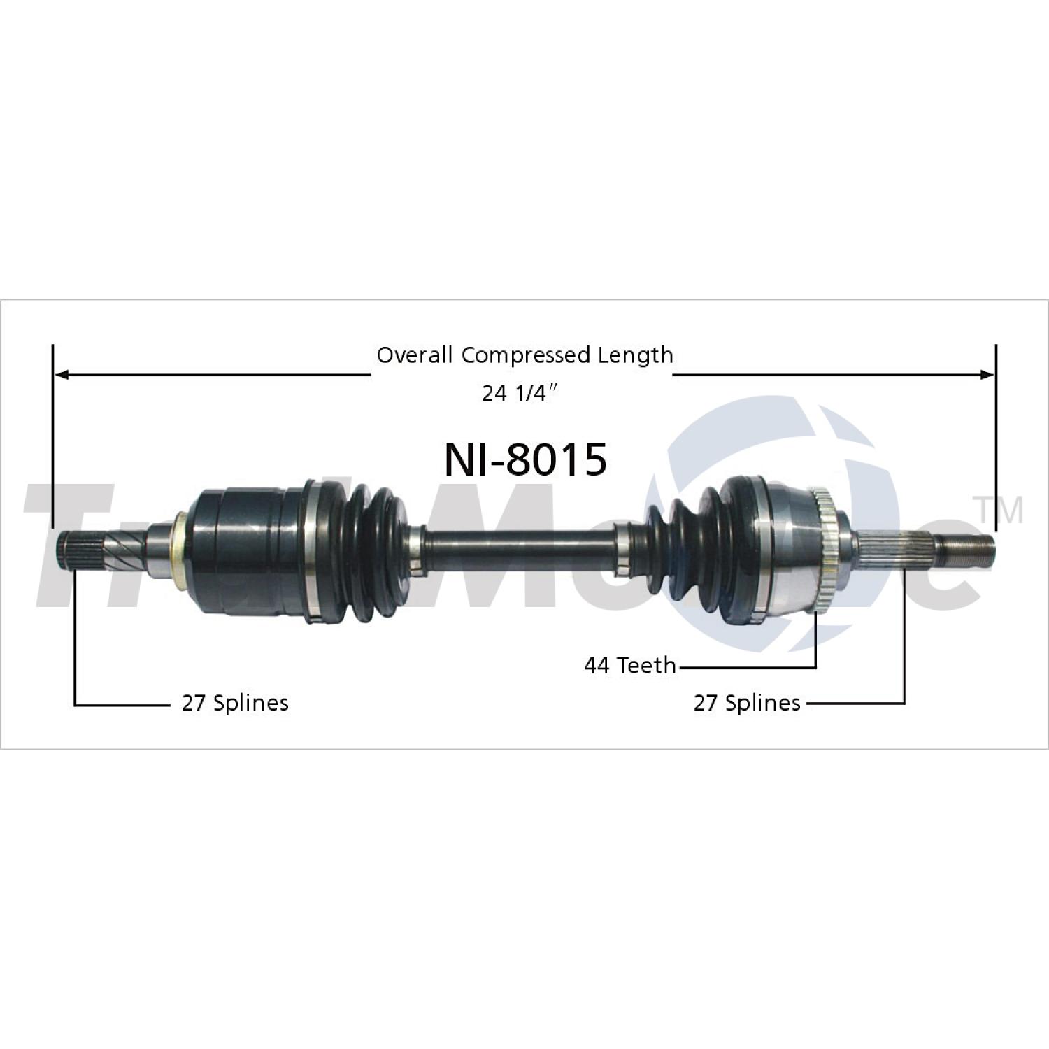 TrakMotive NI8015 - CV Axle Shaft TrakMotive NI8015 CV Axle Shaft product image 1 of 3