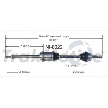 TrakMotive NI8022 - CV Axle Shaft TrakMotive NI8022 CV Axle Shaft product image 1 of 3