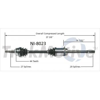 TrakMotive NI8023 - CV Axle Shaft TrakMotive NI8023 CV Axle Shaft product image 1 of 3
