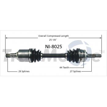 TrakMotive NI8025 - CV Axle Shaft TrakMotive NI8025 CV Axle Shaft product image 1 of 3