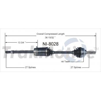 TrakMotive NI8028 CV Axle Shaft product image 1 of 3
