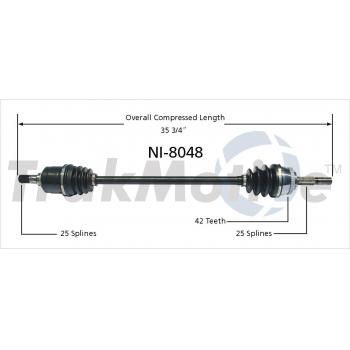 TrakMotive NI8048 CV Axle Shaft product image 1 of 3