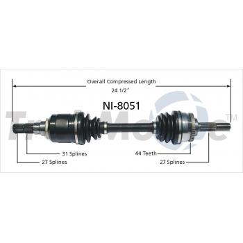 TrakMotive NI8051 - CV Axle Shaft TrakMotive NI8051 CV Axle Shaft product image 1 of 3