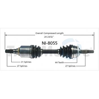 TrakMotive NI8055 - CV Axle Shaft TrakMotive NI8055 CV Axle Shaft product image 1 of 3