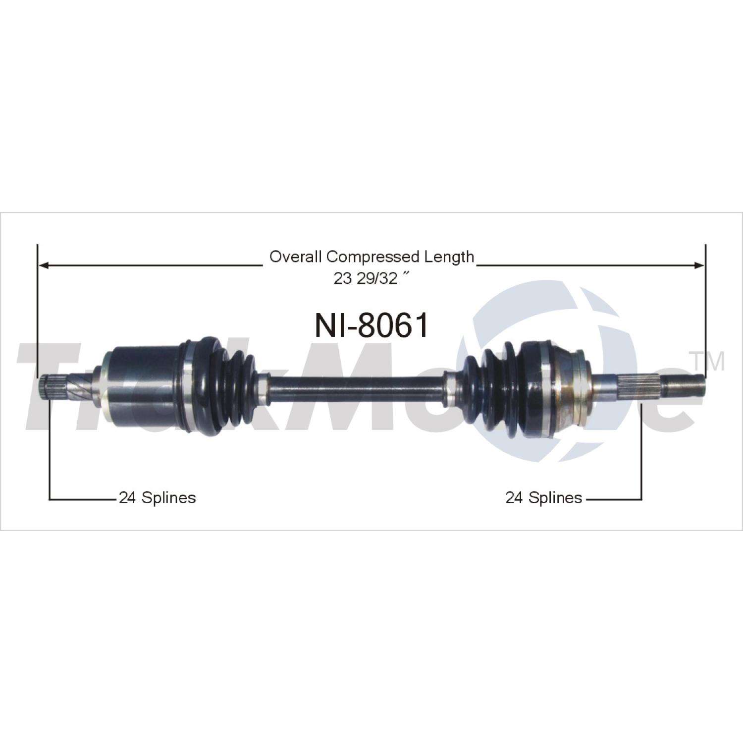 TrakMotive NI8061 - CV Axle Shaft TrakMotive NI8061 CV Axle Shaft product image 1 of 3