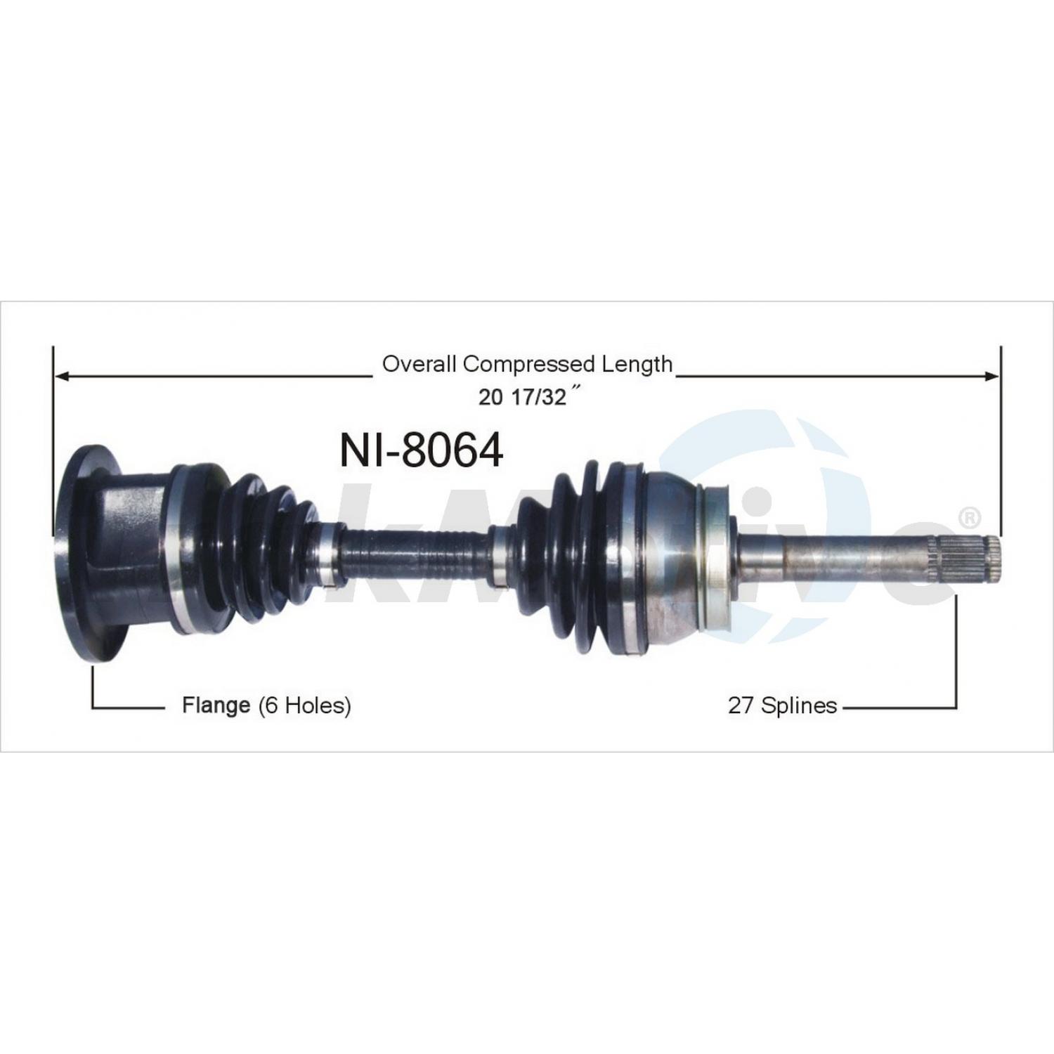 TrakMotive NI8064 - CV Axle Shaft TrakMotive NI8064 CV Axle Shaft product image 1 of 3